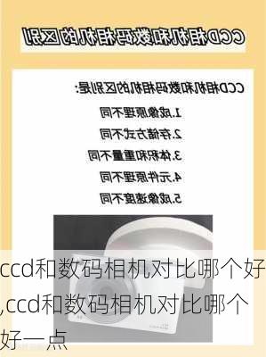 ccd和数码相机对比哪个好,ccd和数码相机对比哪个好一点