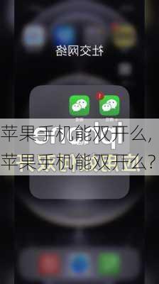 苹果手机能双开么,苹果手机能双开么?