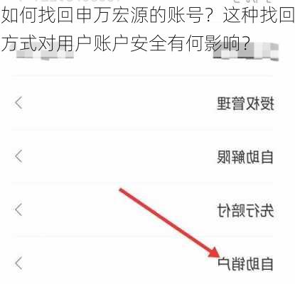 如何找回申万宏源的账号？这种找回方式对用户账户安全有何影响？