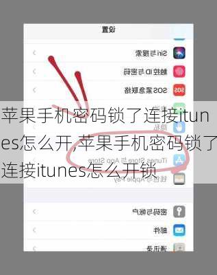 苹果手机密码锁了连接itunes怎么开,苹果手机密码锁了连接itunes怎么开锁