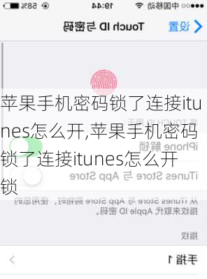 苹果手机密码锁了连接itunes怎么开,苹果手机密码锁了连接itunes怎么开锁