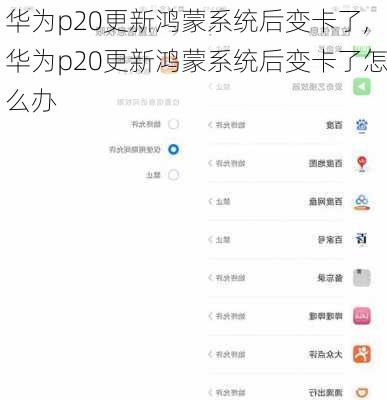 华为p20更新鸿蒙系统后变卡了,华为p20更新鸿蒙系统后变卡了怎么办