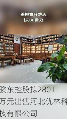 骏东控股拟2801万元出售河北优林科技有限公司