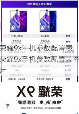 荣耀9x手机参数配置表,荣耀9x手机参数配置表图片