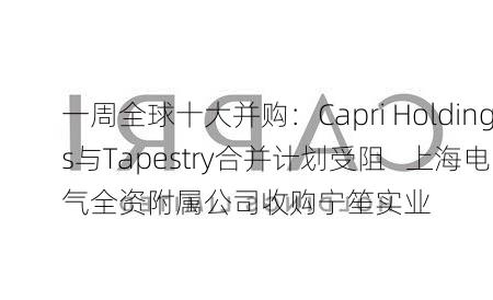 一周全球十大并购：Capri Holdings与Tapestry合并计划受阻   上海电气全资附属公司收购宁笙实业