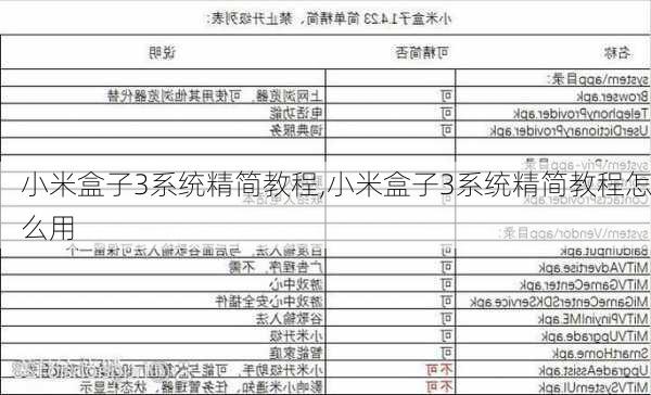 小米盒子3系统精简教程,小米盒子3系统精简教程怎么用