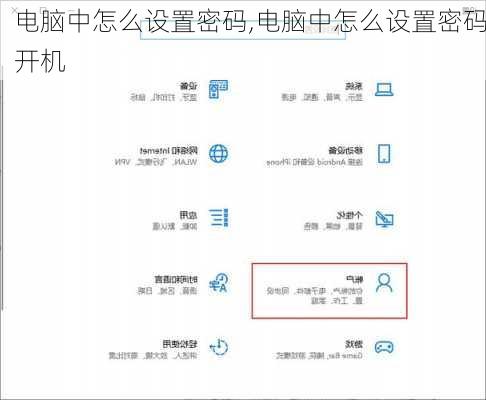 电脑中怎么设置密码,电脑中怎么设置密码开机