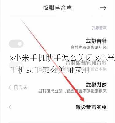 x小米手机助手怎么关闭,x小米手机助手怎么关闭应用