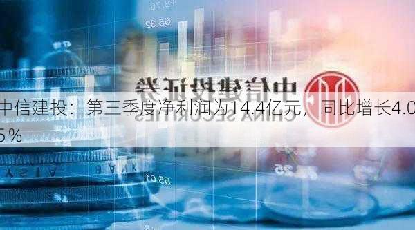 中信建投：第三季度净利润为14.4亿元，同比增长4.05％