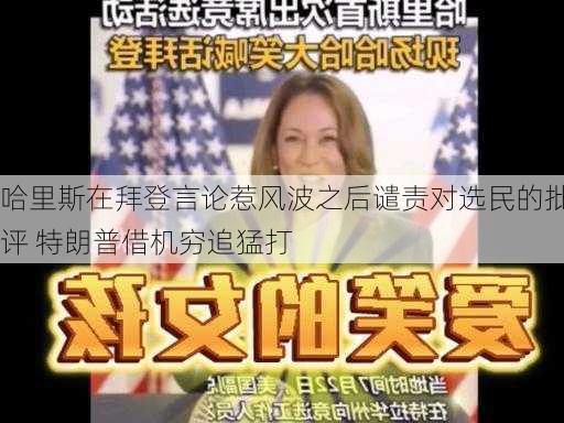 哈里斯在拜登言论惹风波之后谴责对选民的批评 特朗普借机穷追猛打