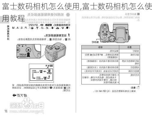 富士数码相机怎么使用,富士数码相机怎么使用教程