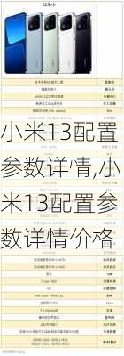 小米13配置参数详情,小米13配置参数详情价格