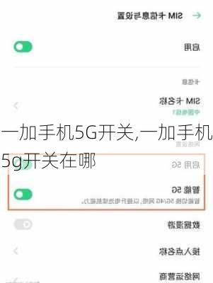 一加手机5G开关,一加手机5g开关在哪