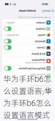 华为手环b6怎么设置语言,华为手环b6怎么设置语言模式