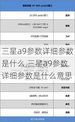 三星a9参数详细参数是什么,三星a9参数详细参数是什么意思