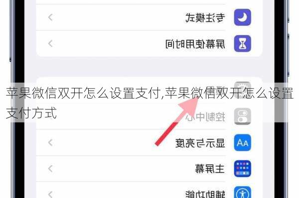 苹果微信双开怎么设置支付,苹果微信双开怎么设置支付方式