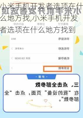 小米手机开发者选项在什么地方找,小米手机开发者选项在什么地方找到