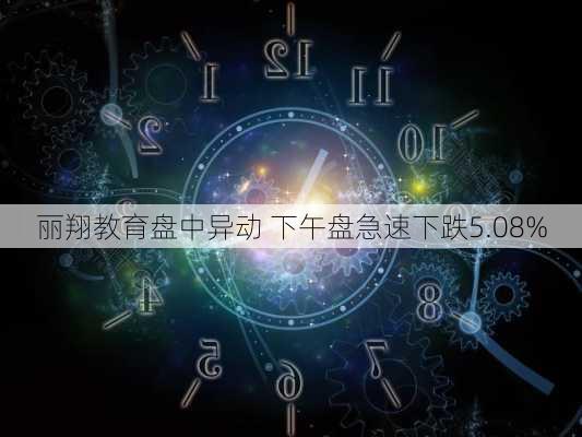 丽翔教育盘中异动 下午盘急速下跌5.08%