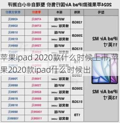 苹果ipad 2020款什么时候上市,苹果2020款ipad什么时候出