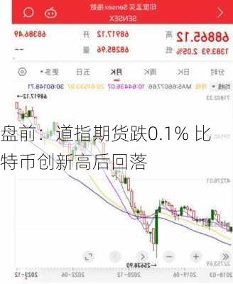 盘前：道指期货跌0.1% 比特币创新高后回落