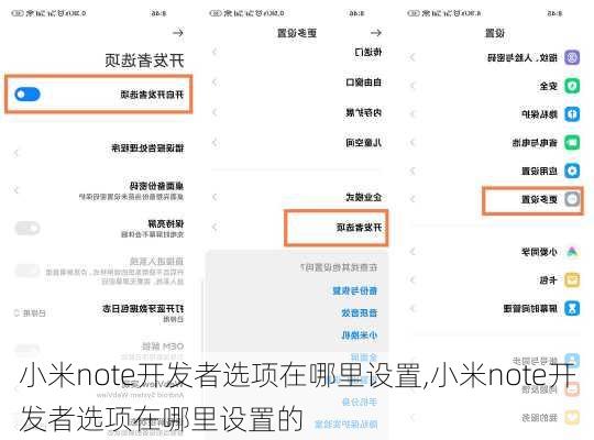 小米note开发者选项在哪里设置,小米note开发者选项在哪里设置的