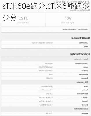 红米60e跑分,红米6能跑多少分