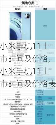 小米手机11上市时间及价格,小米手机11上市时间及价格表