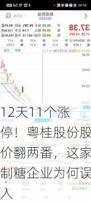 12天11个涨停！粤桂股份股价翻两番，这家制糖企业为何误入