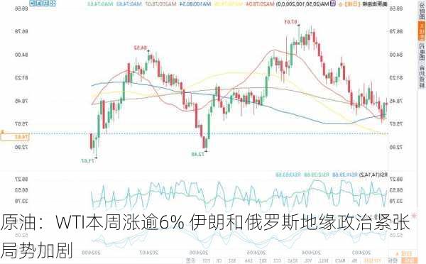 原油：WTI本周涨逾6% 伊朗和俄罗斯地缘政治紧张局势加剧