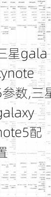 三星galaxynote5参数,三星galaxynote5配置