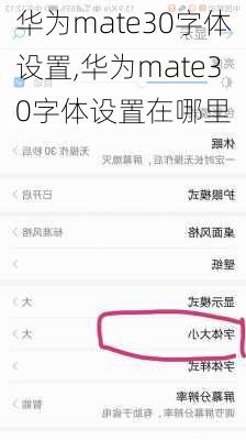 华为mate30字体设置,华为mate30字体设置在哪里