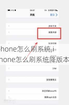 iphone怎么刷系统,iphone怎么刷系统降版本