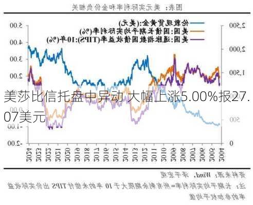 美莎比信托盘中异动 大幅上涨5.00%报27.07美元