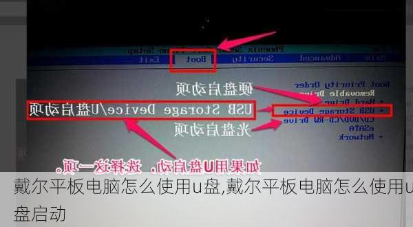 戴尔平板电脑怎么使用u盘,戴尔平板电脑怎么使用u盘启动