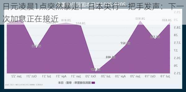 日元凌晨1点突然暴走！日本央行一把手发声：下一次加息正在接近