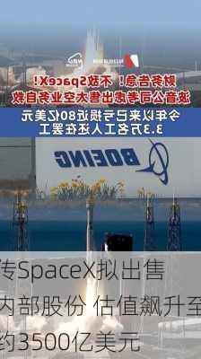 传SpaceX拟出售内部股份 估值飙升至约3500亿美元