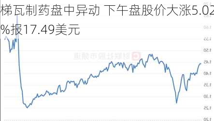 梯瓦制药盘中异动 下午盘股价大涨5.02%报17.49美元