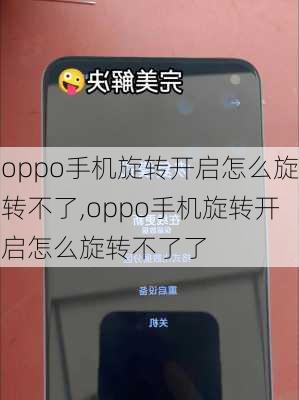 oppo手机旋转开启怎么旋转不了,oppo手机旋转开启怎么旋转不了了