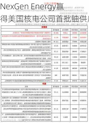 NexGen Energy赢得美国核电公司首批铀供应合同